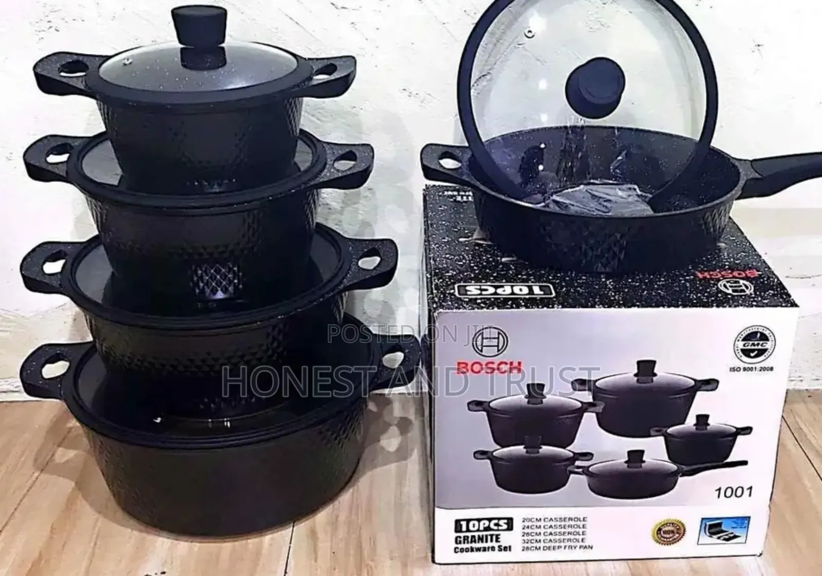 10pcs Bosch New Granite Coating Nonstick Cookware Set