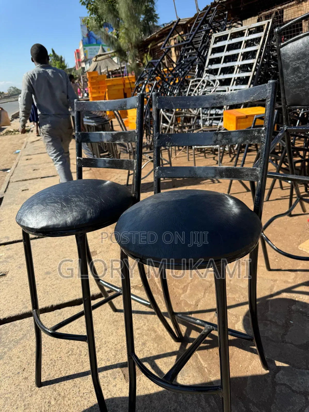 Restaurants And Bar High Flat Chairs