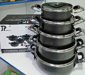 10pcs Black James Pot Cookware Set Non Stick