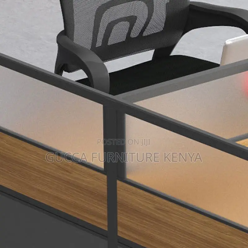 Workstations: Rectangular Wood Office Workstation 4-Way