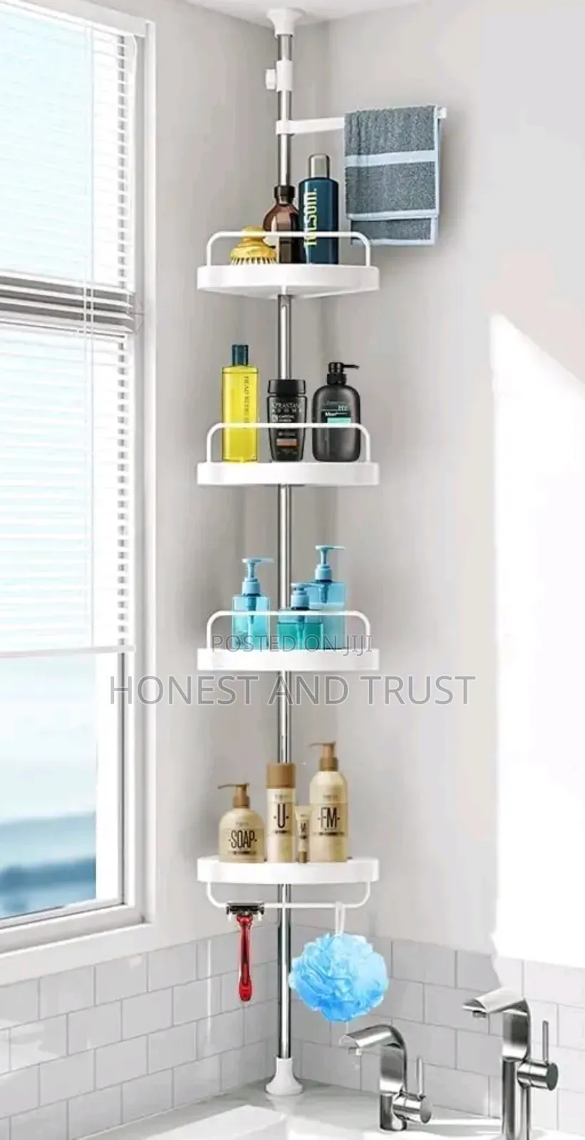 4 Tier Adjustable Multi-Corner Shelf Organiser W1n7