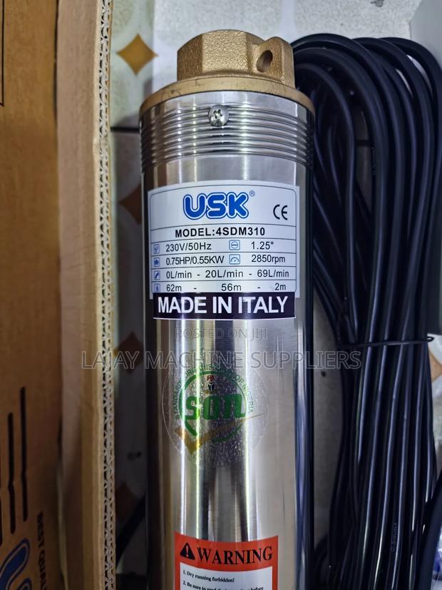 Usk Italy Submersible Water Pump 0.75hp - thumbnail 2