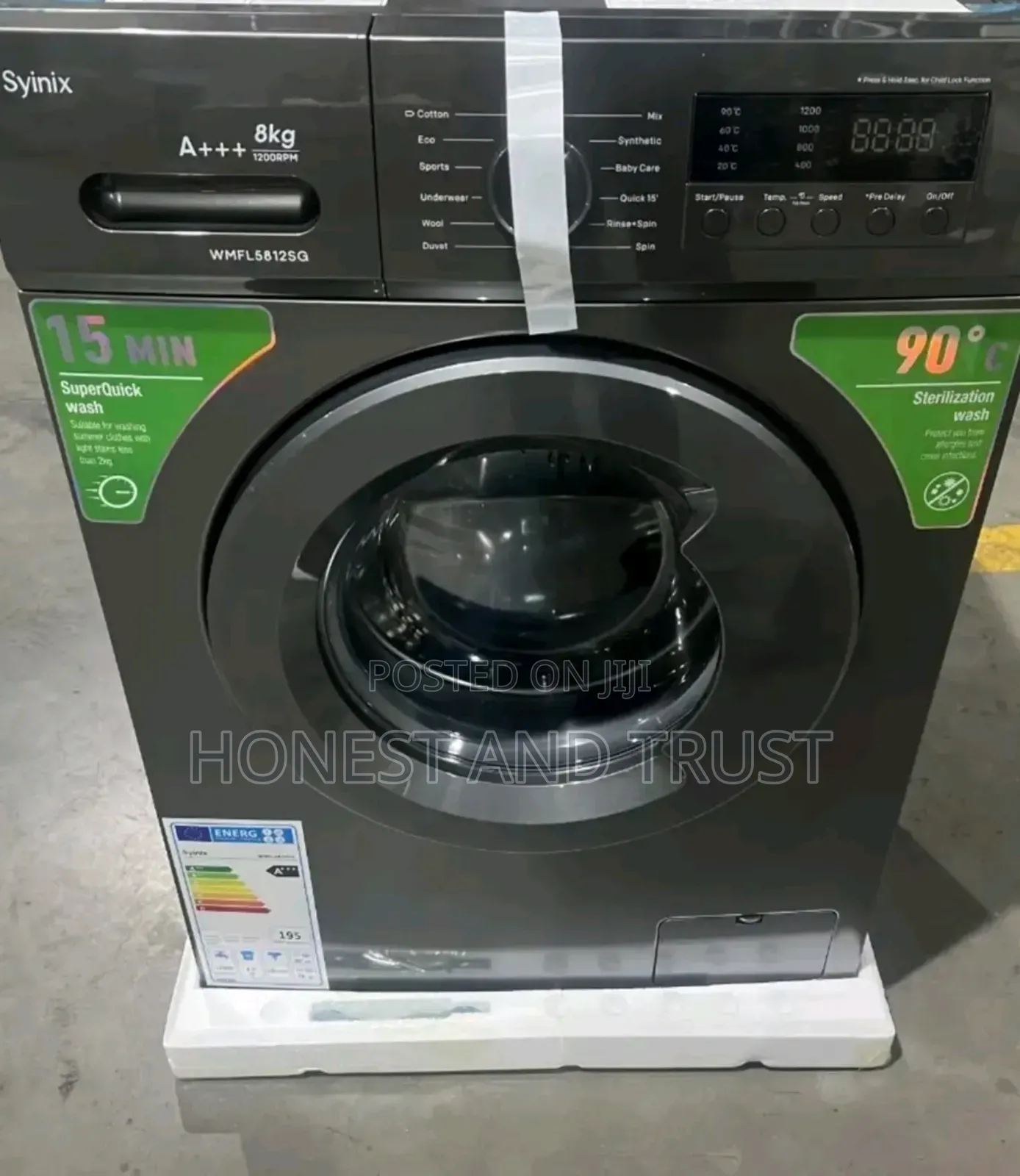 *Synix 8kg Washing Machine Front Load Washing Machine.