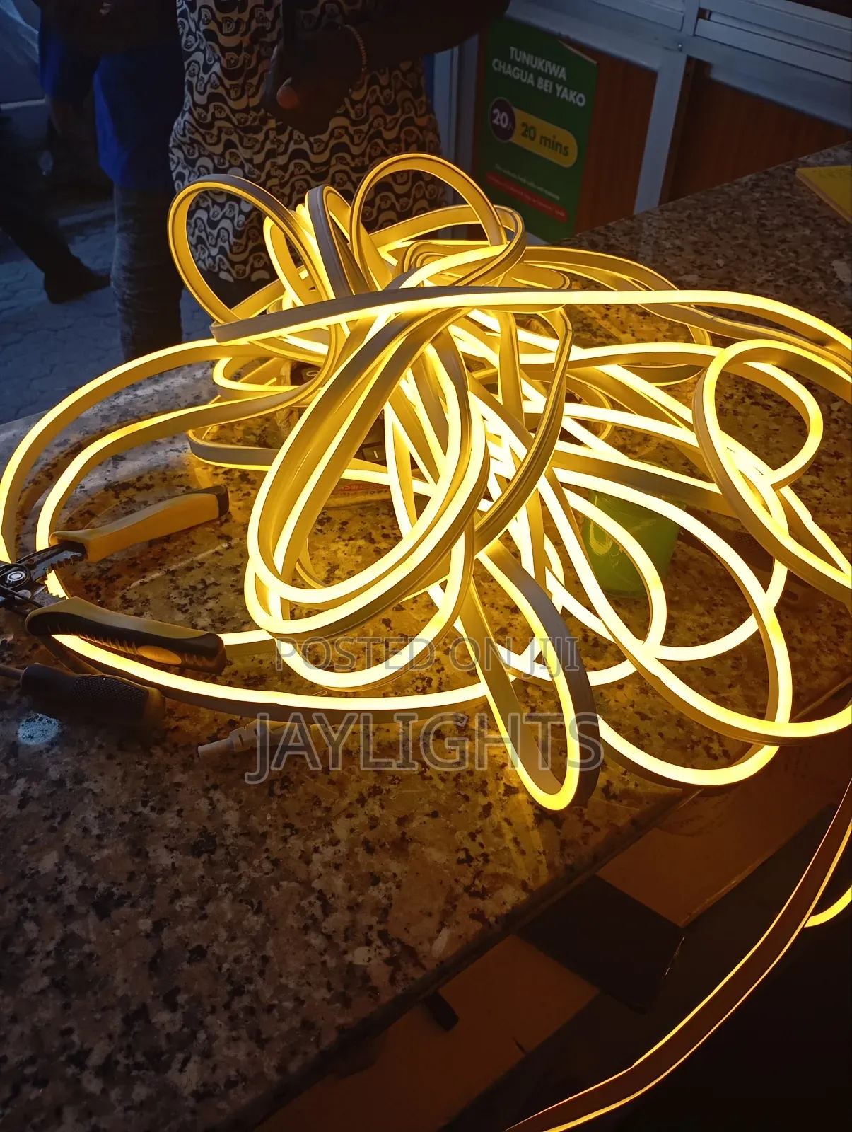 Led Neon Light Yellow Gold Light
