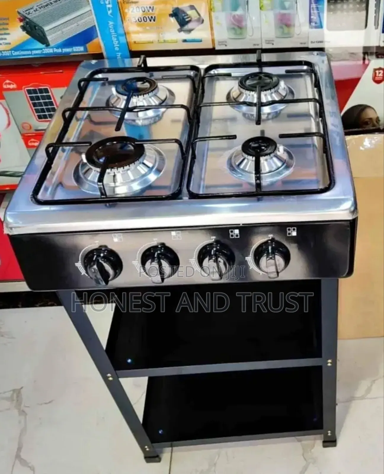Ramtons Stainless Steel 4 Burner Auto Ignition Burner