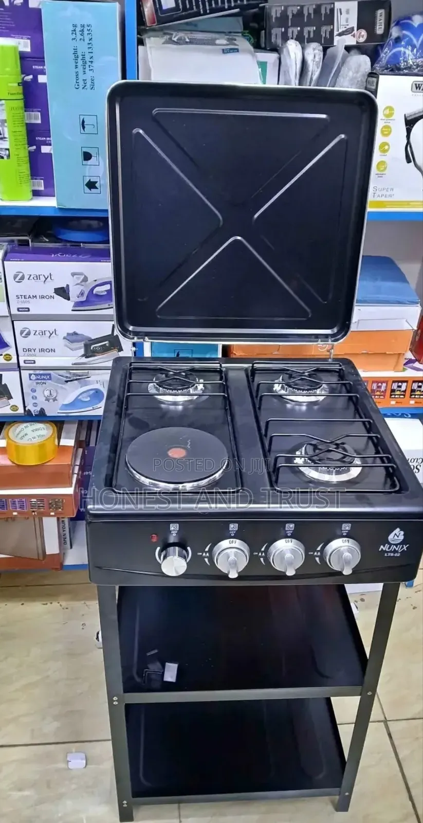 Nunix 3 +1 ( 3 Gas +1 Electric) Automatic Standing Burner