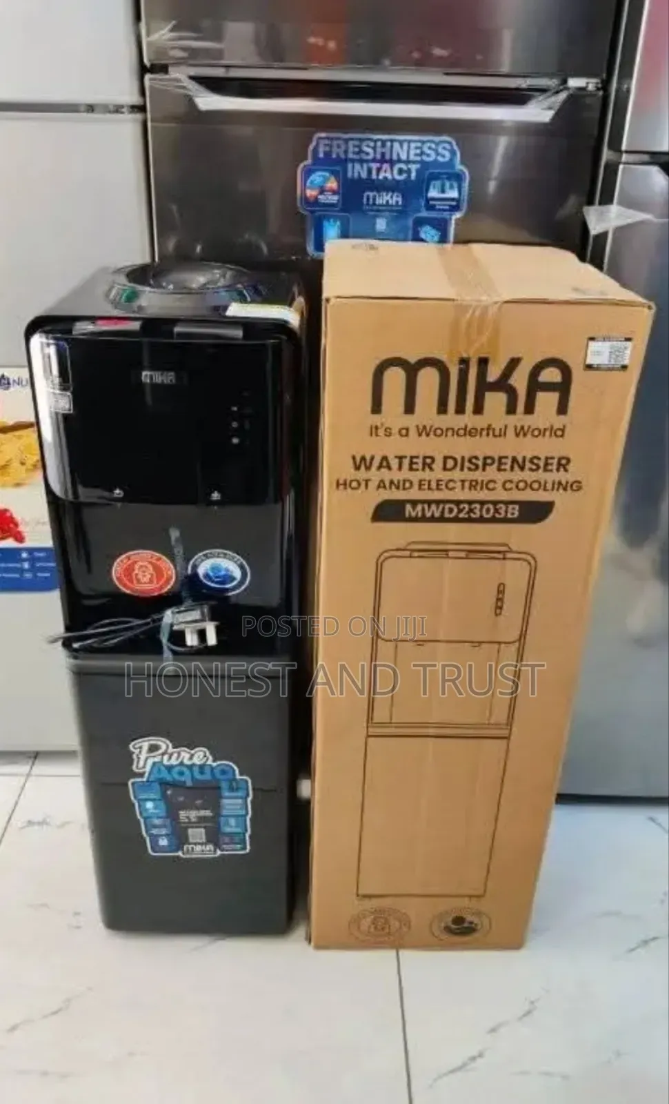 Black Mika Free Standing Hot and Cold Water Dispenser