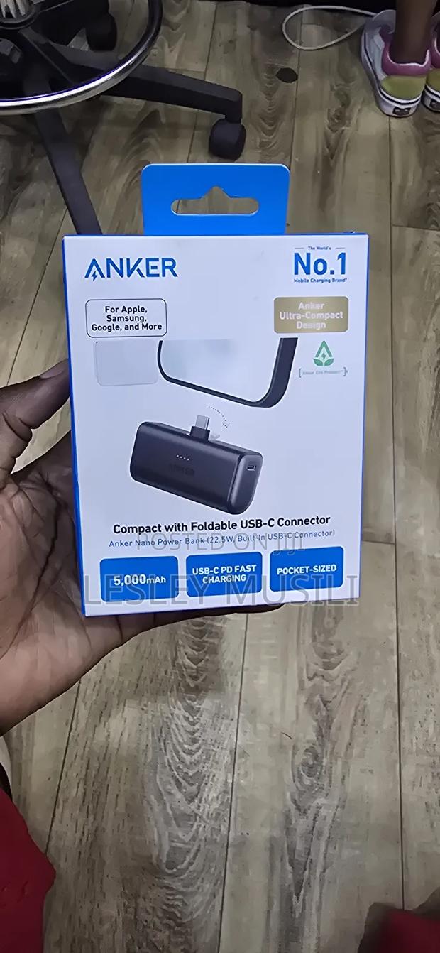 Anker Nano Powerbank (22.5w,With Usb-C Foldable Connector)