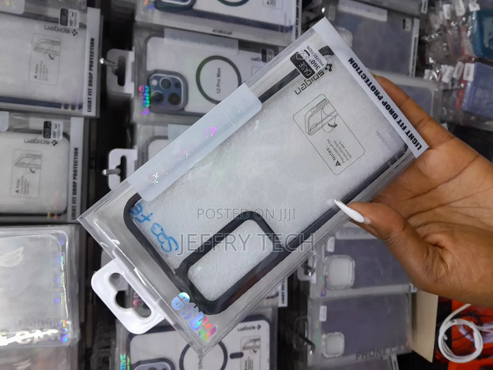 Clear Case With Black Rim Border With Glossy Crystal Clear