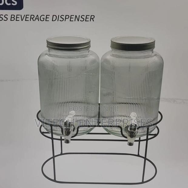 2in1 Each 3.8l Clear Glass Beverage Dispenser