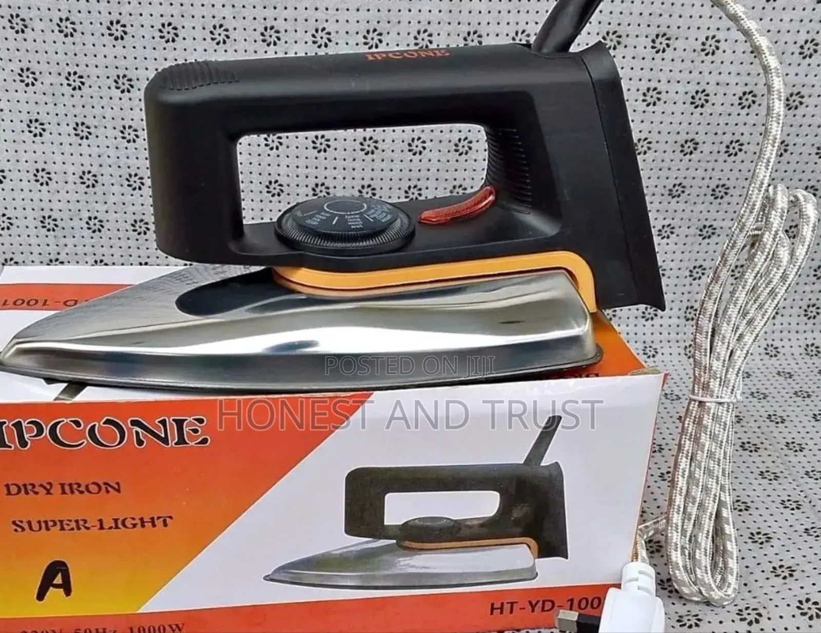Ipcone Dry Iron Box With Titanium Teflon Nonstick Soleplate
