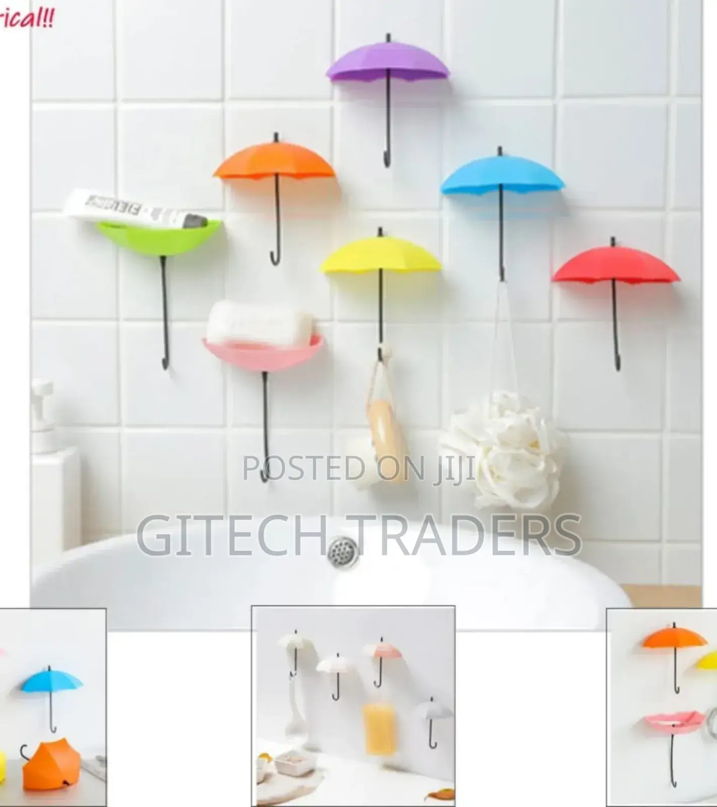 3 Piece Umbrella Shaped Hooks