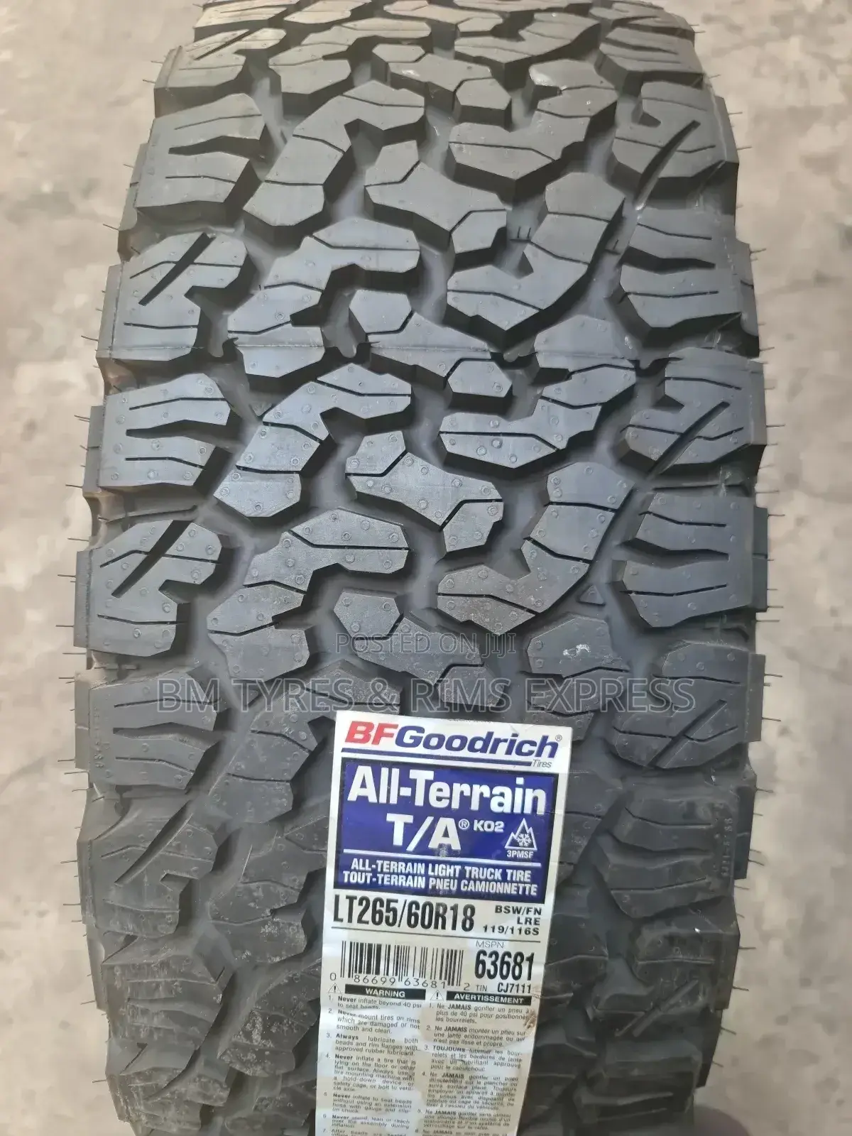 265 /60 R18 Bf Goodrich Tyres ()