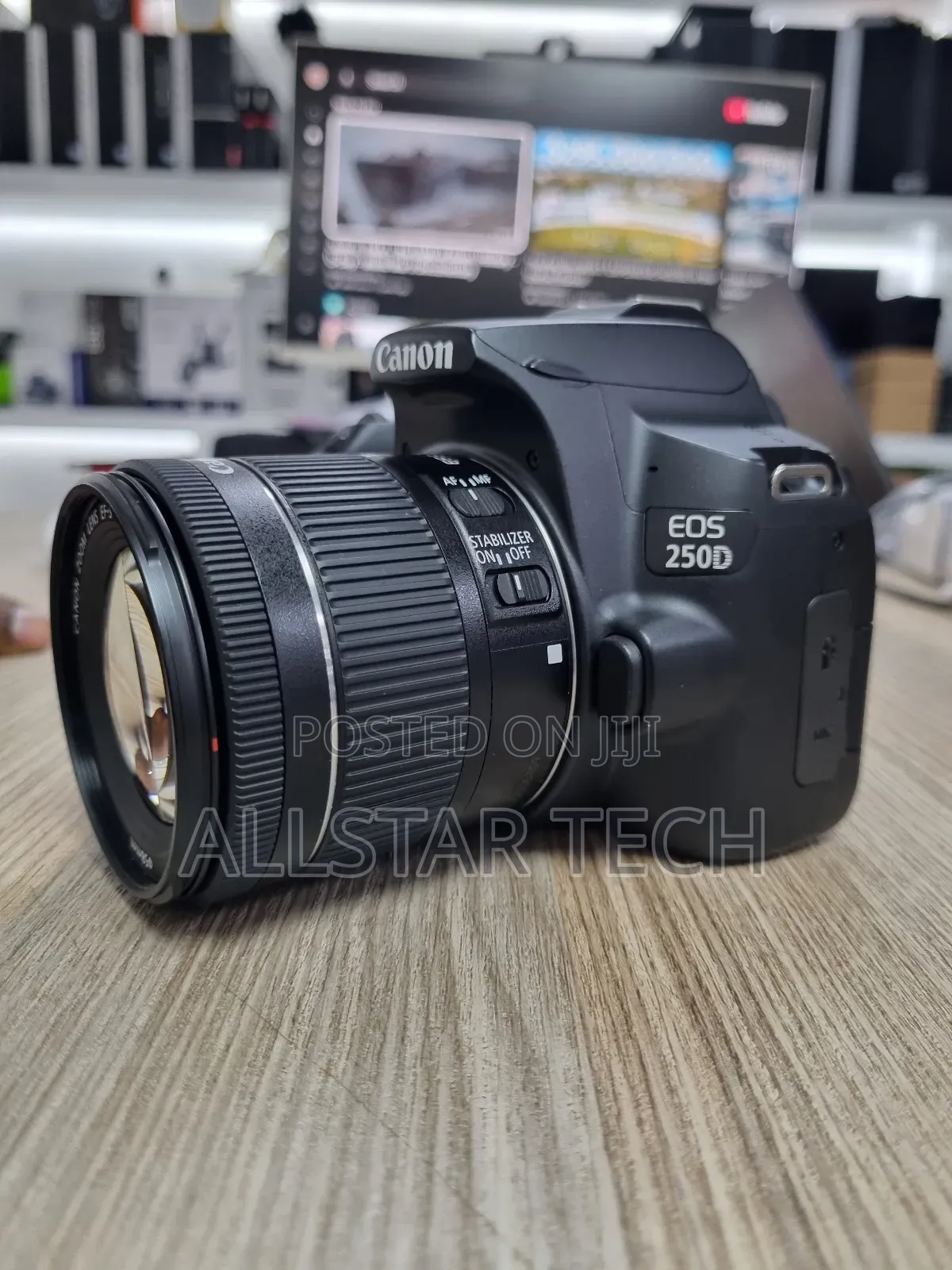 Canon Eos 250d DSLR Camera With 18-55mm Lens.