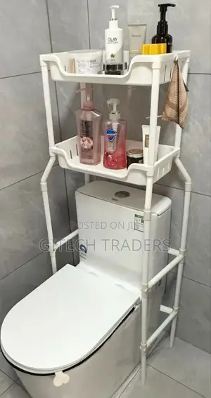 Over the Toilet / Bathroom Organizer With Organizing Basket