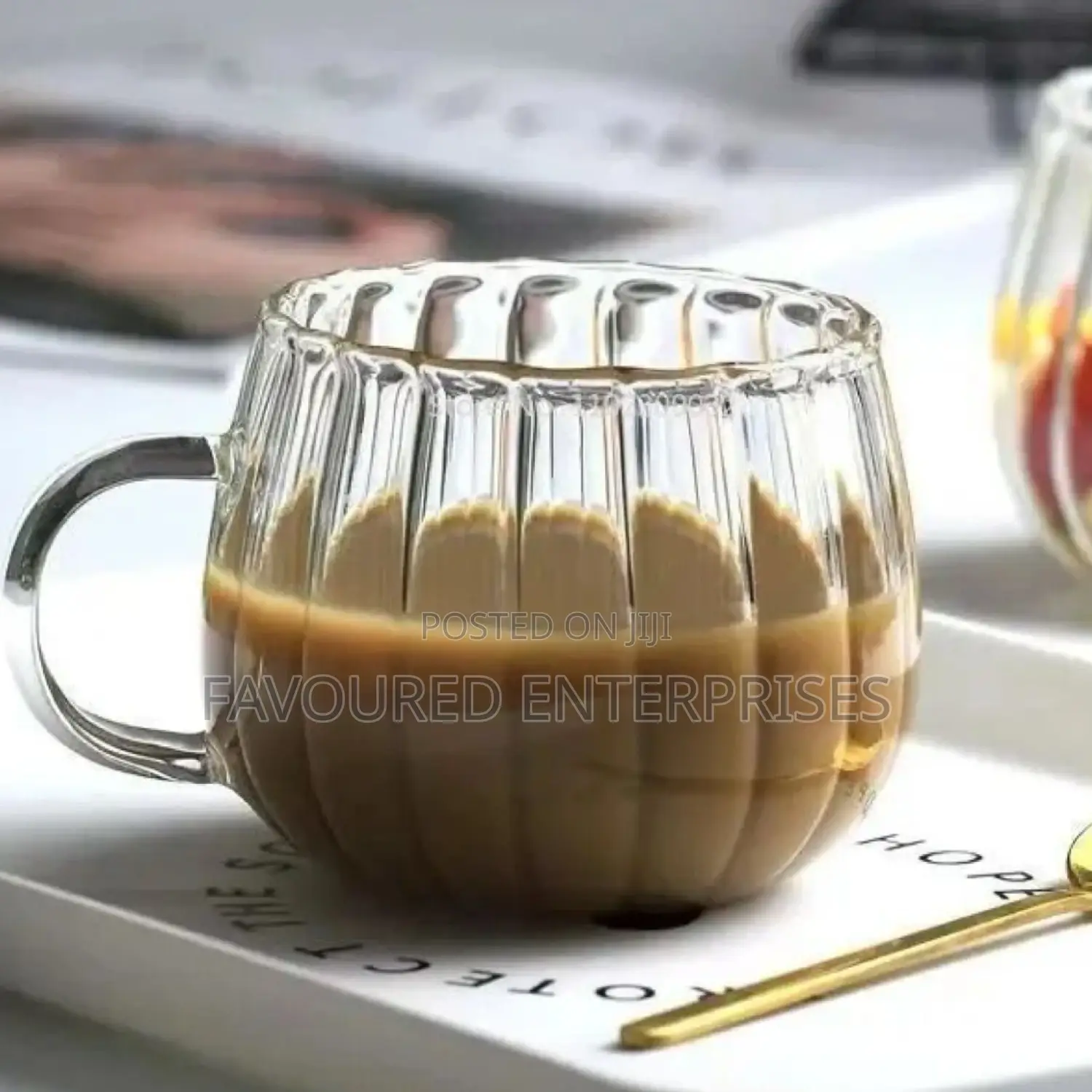 Nordic Ripple Glass Mug Cup,