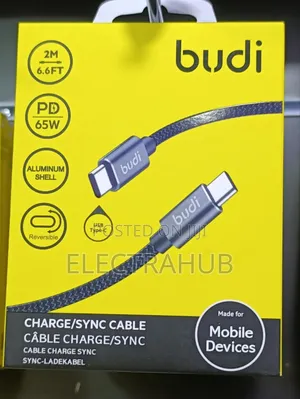 Budi 2m Type C to Type C Aluminium Shell Cable