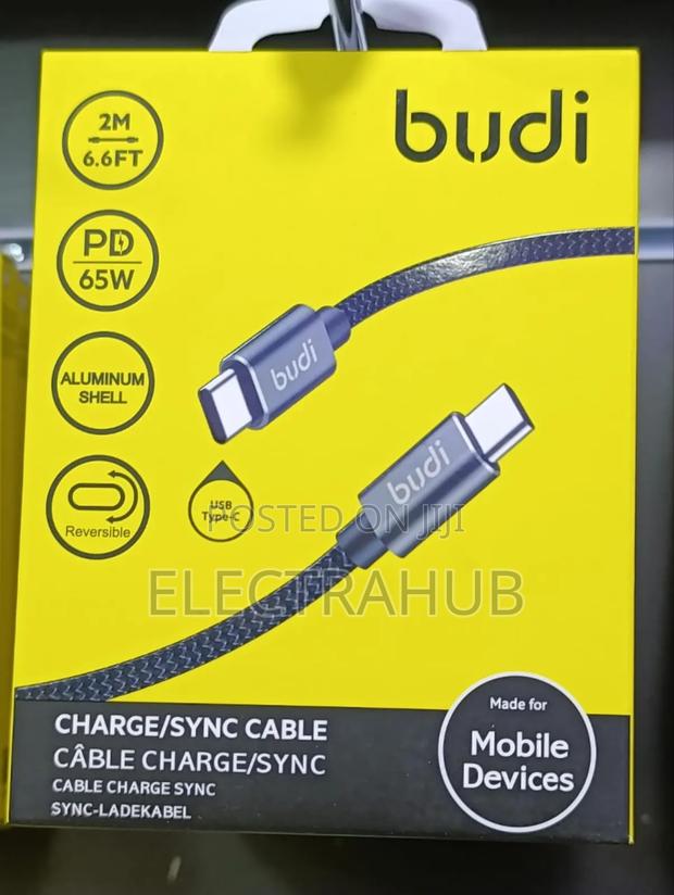 Budi 2m Type C to Type C Aluminium Shell Cable - thumbnail 2