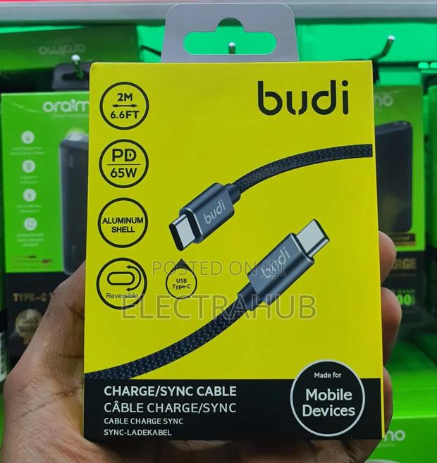 Budi 2m Type C to Type C Aluminium Shell Cable - thumbnail 3