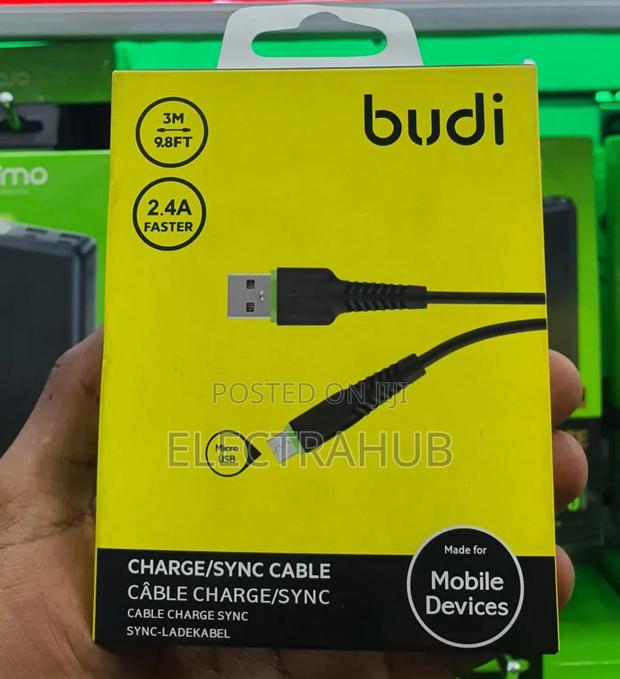 Budi *3m* Micro Usb Cable Brand New Sealed - main view