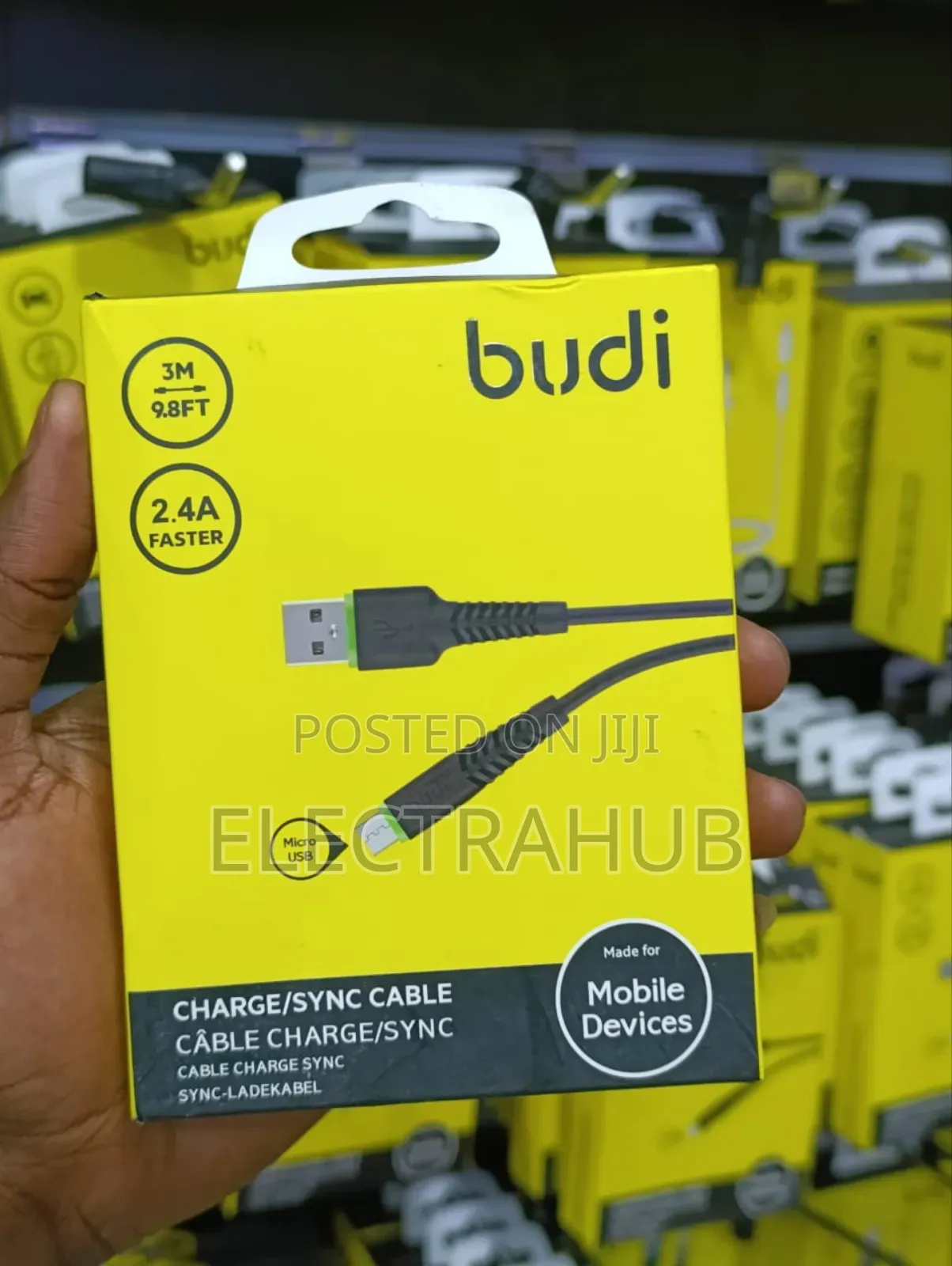 Budi *3m* Micro Usb Cable Brand New Sealed