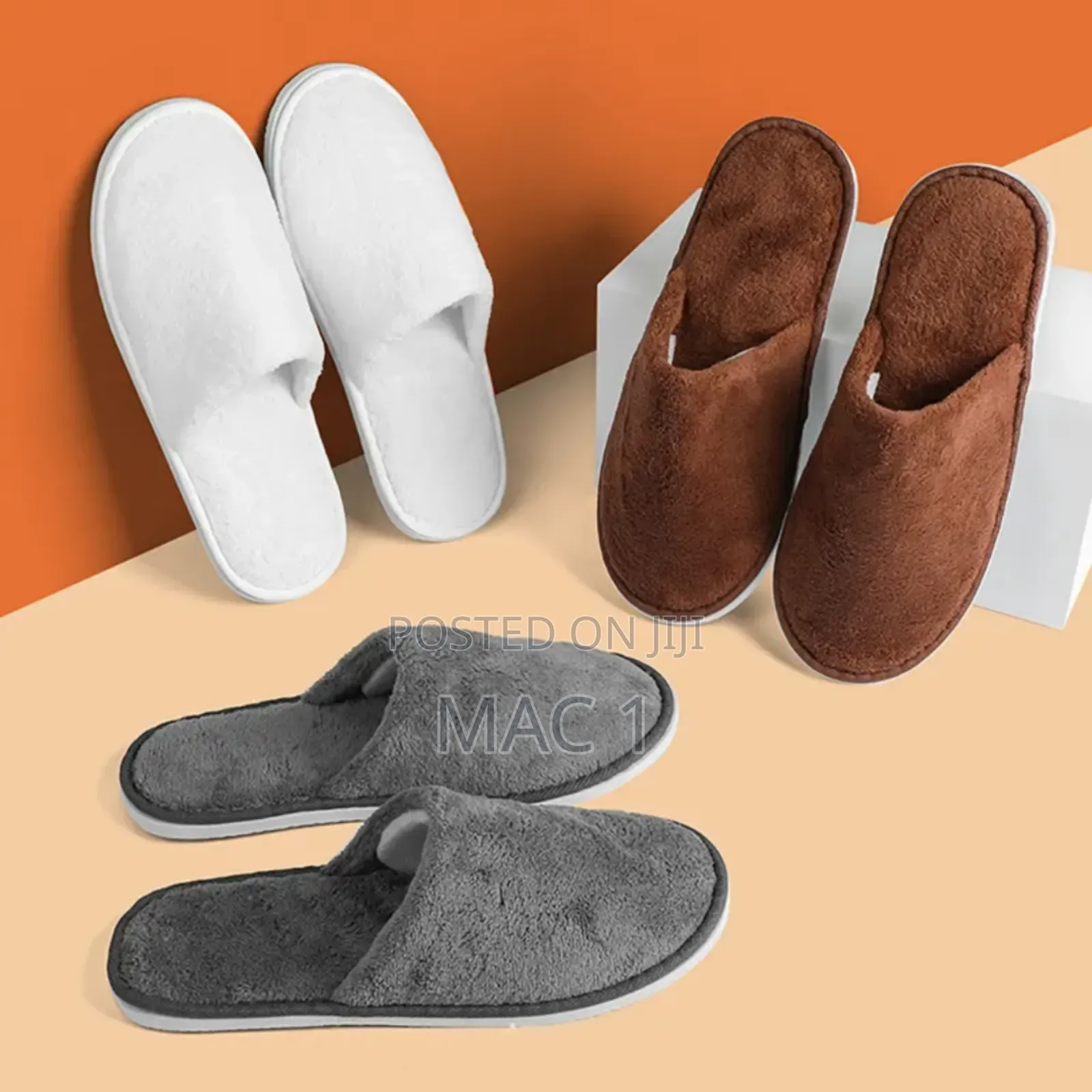 3 Pieces Set Adult Dult Size Indoor Slippers