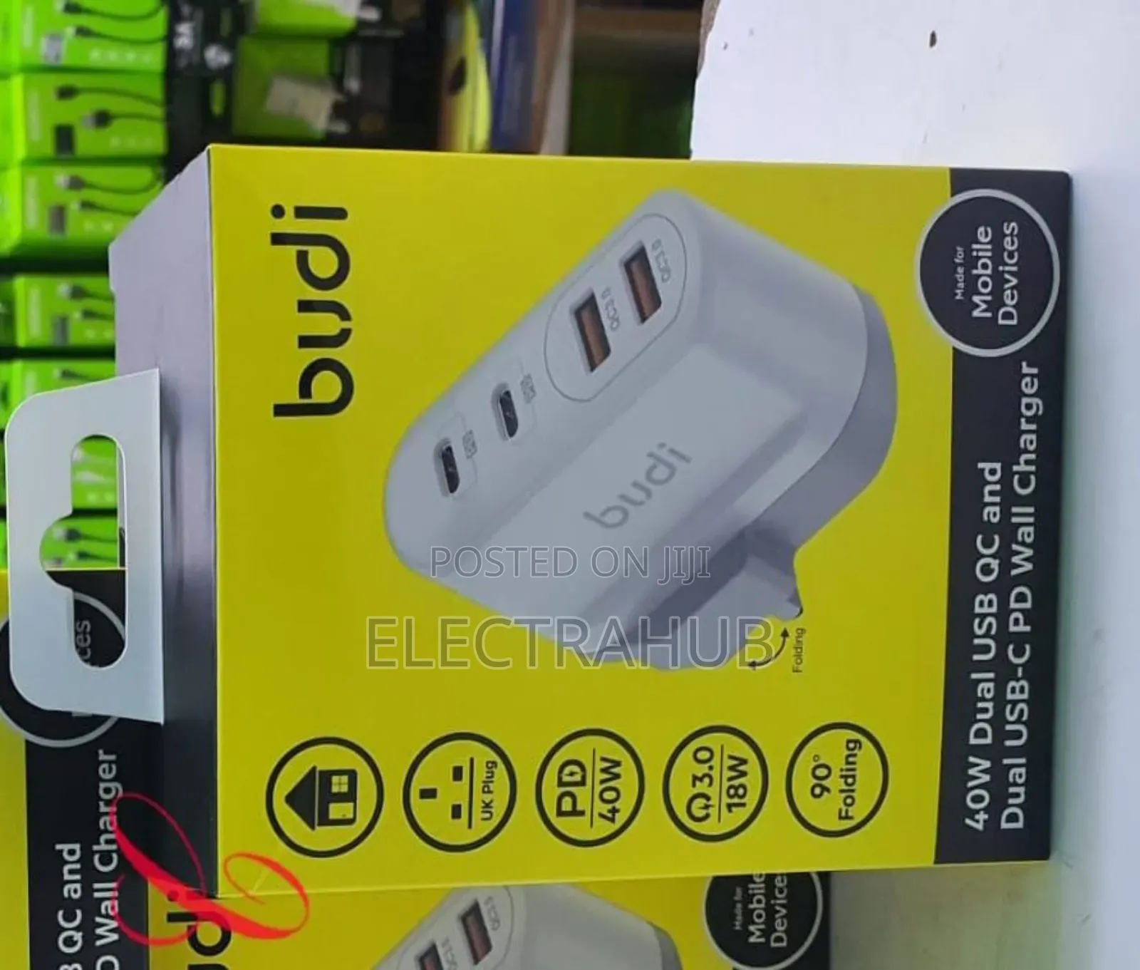 Budi *40w* Dual Usb and Dual Usb C Pd Wall Charger