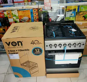 Von Cooker 3 Gas+1 Electric Plate With Electric Oven