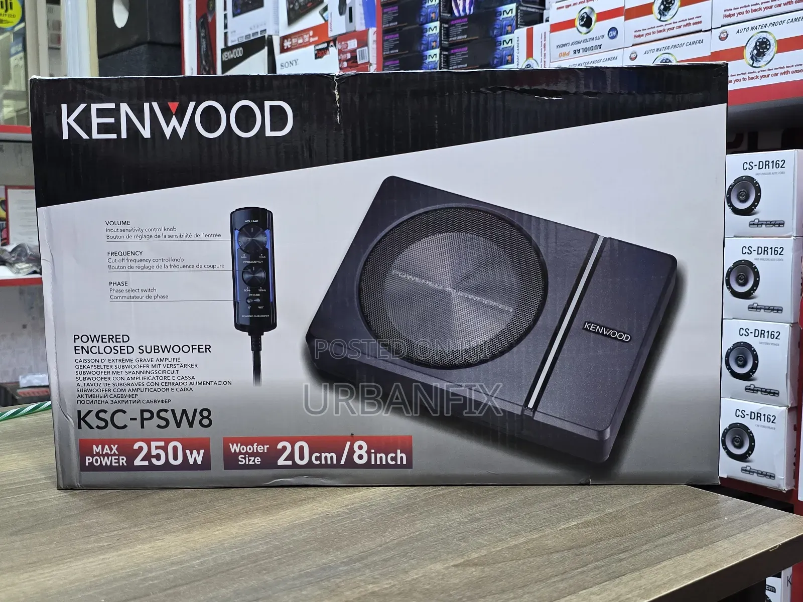 Kenwood KSC-Psw8 250watts Powered Enclosed Underseat Sub