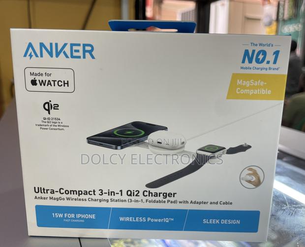 Anker Maggo 15w Qi2 Wireless Charging Station 3-in-1