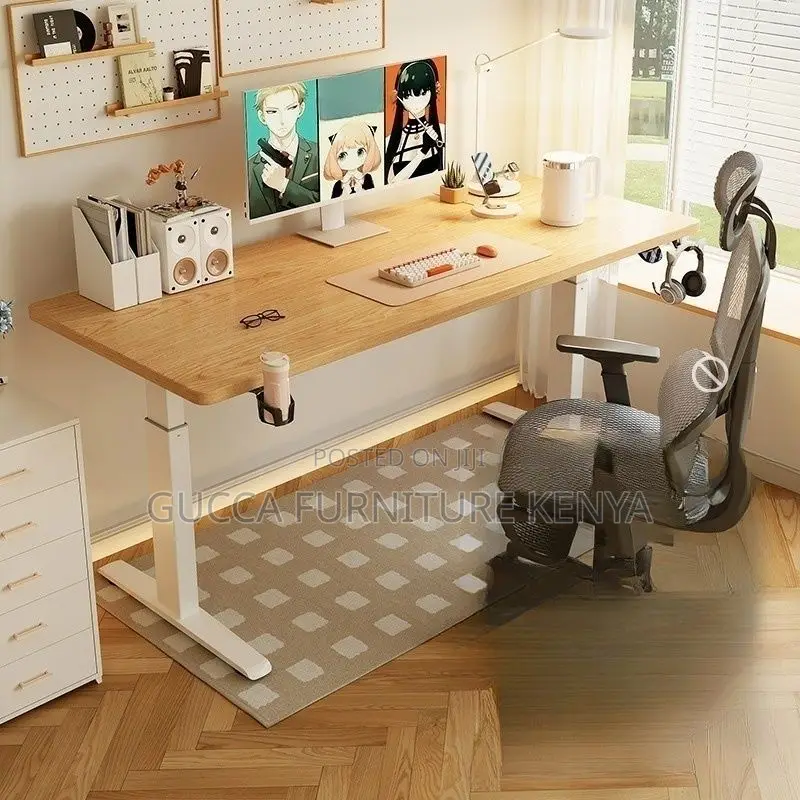 Office Tables: Moves Up and Down Automated 140cm Office Desk