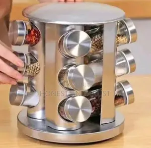 Spice Carousel Has 12 Rotating Spice Jars Elegant Design