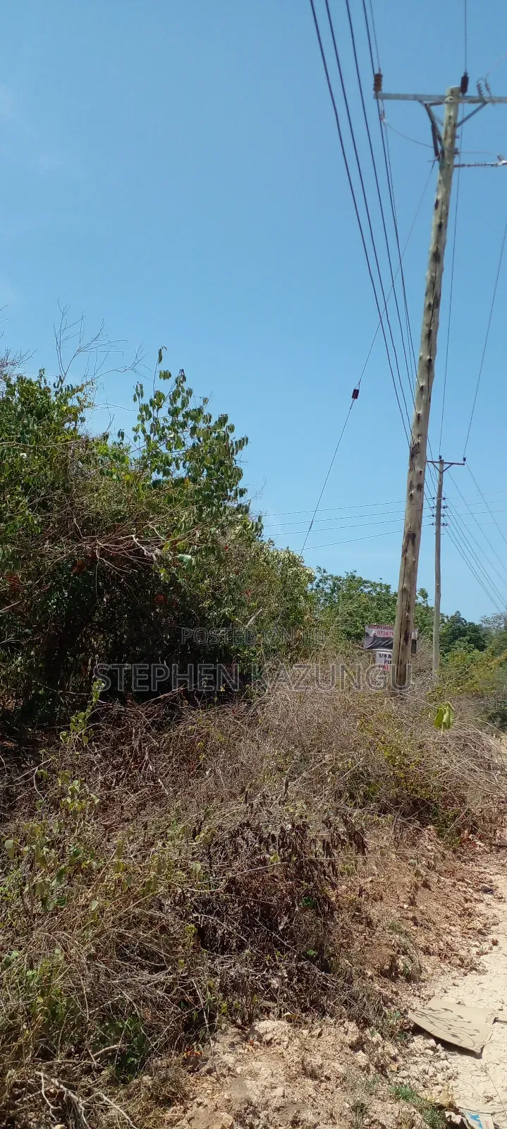 1 Plot on Sale on 2nd Beach Row, in Galu Beach.