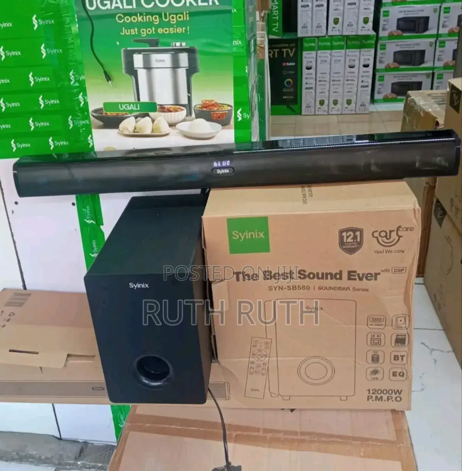 Black Syinix Sound Bar Speaker Syn-S60