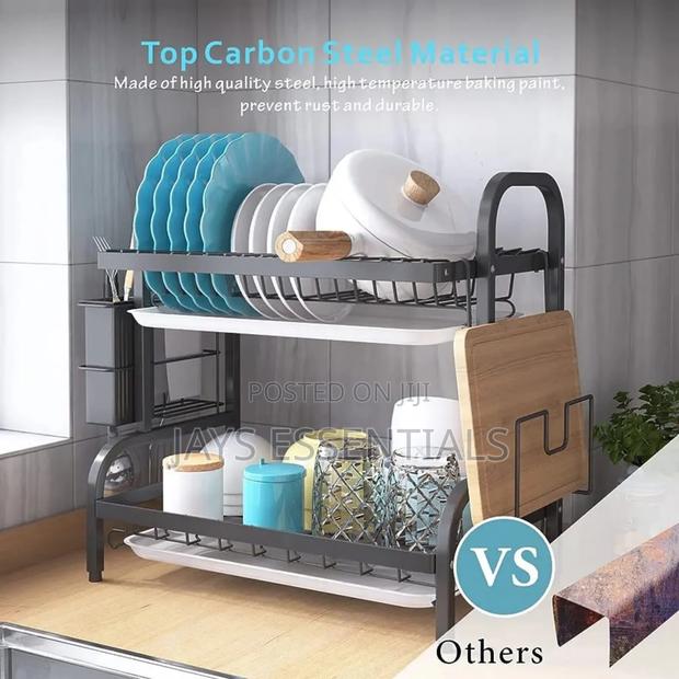 2 Tier Heavy Dish Rack With Chopping Board Holder - thumbnail 2