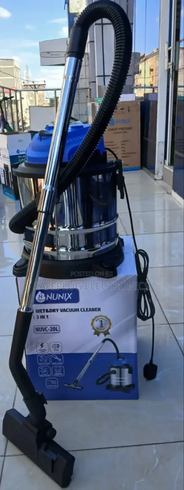 Nunix Nuvc-20l, 3 in 1 Wet and Dry Vacuum Cleaner 20litres,