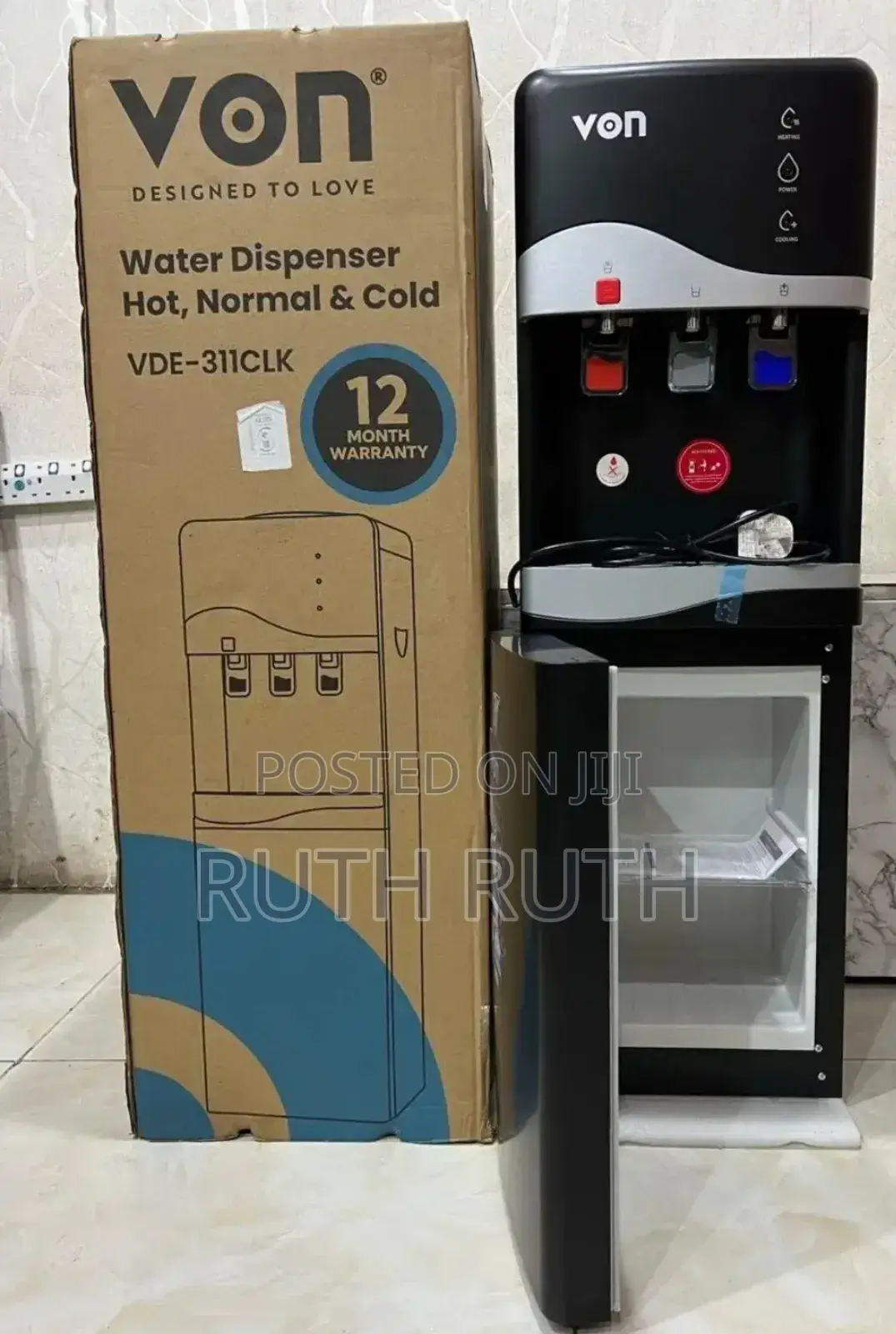 Long Lasting Von Black 3taps Dispenser