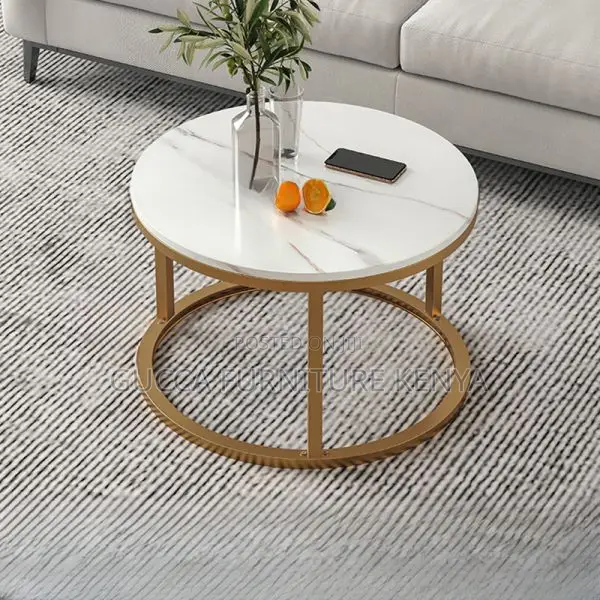 Coffee Tables: Stylish Double Nesting Rounded Coffee Table