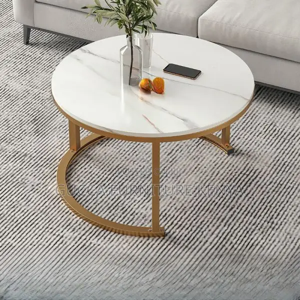 Coffee Tables: Stylish Double Nesting Rounded Coffee Table