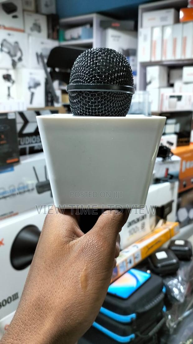 Plain White Microphone Flag - main view