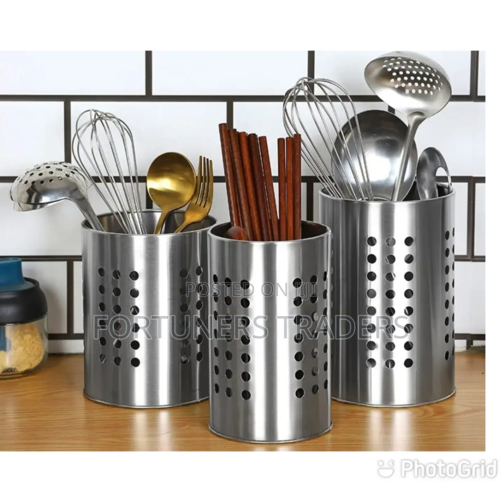 * Stainless Steel Cutlery Holder Spoons Organiser