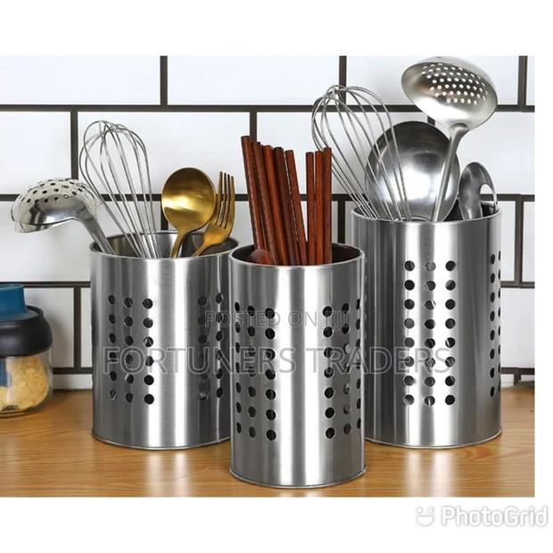 * Stainless Steel Cutlery Holder Spoons Organiser