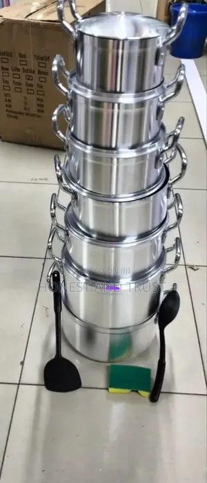 Tornado 14 Pieces Heavy Aluminium Stainless Pot Sufuria Set