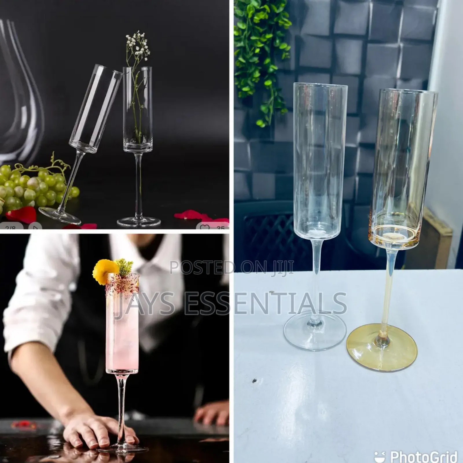 2pc Champagne Flutes : 180ml