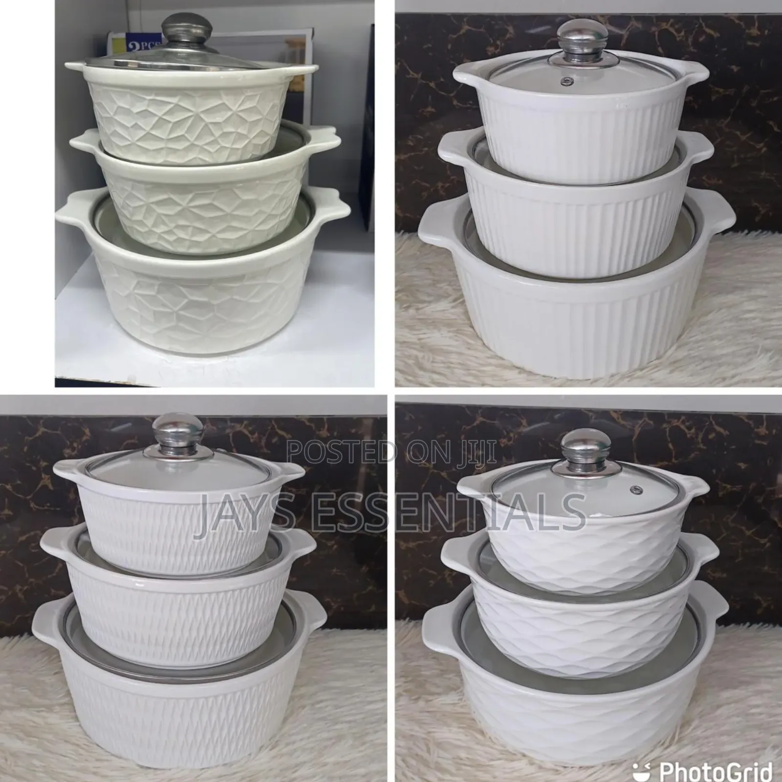 3pc Ceramic Serving Dishes Set