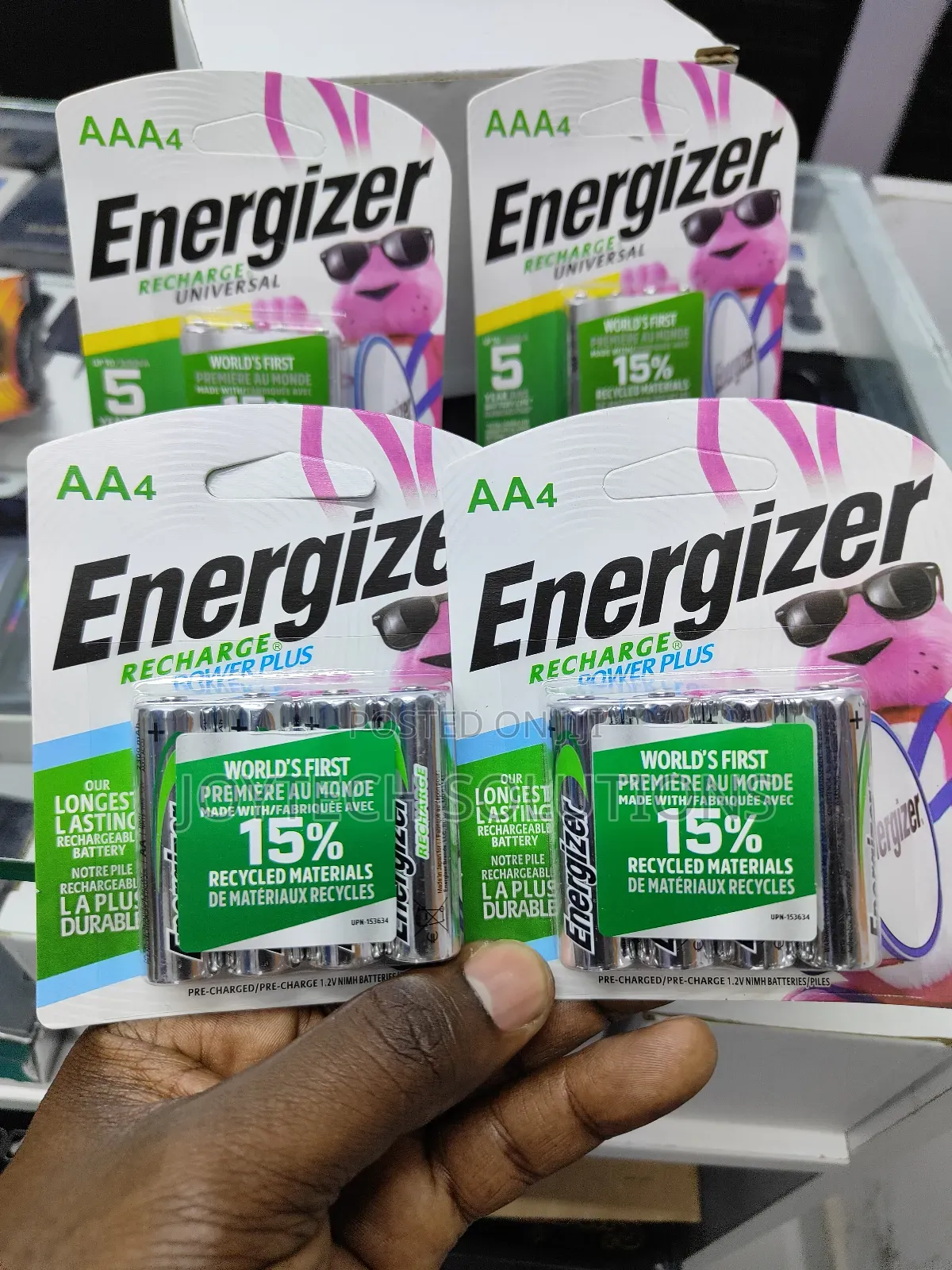 Double Aaaa 4 Energizer Recharge 4 Pack Batteries.