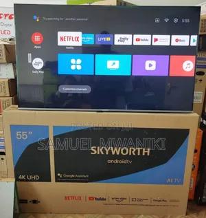 Skyworth 55" Uhd Android Tv Frameless Screen + Play Store