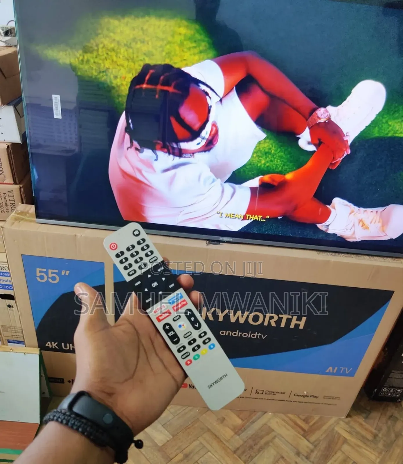 Skyworth 55" Uhd Android Tv Frameless Screen + Play Store