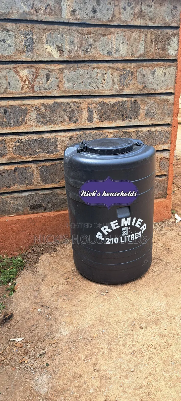 Water Storage Drum, 210 Litres