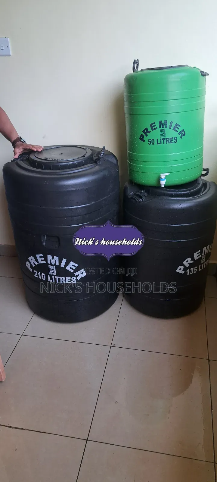 Plastic Tanks, 3 Water Storage Tanks, Contact for Prices